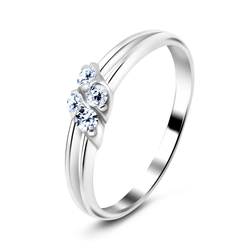 Silver Ring Glitter Design CSR-61
